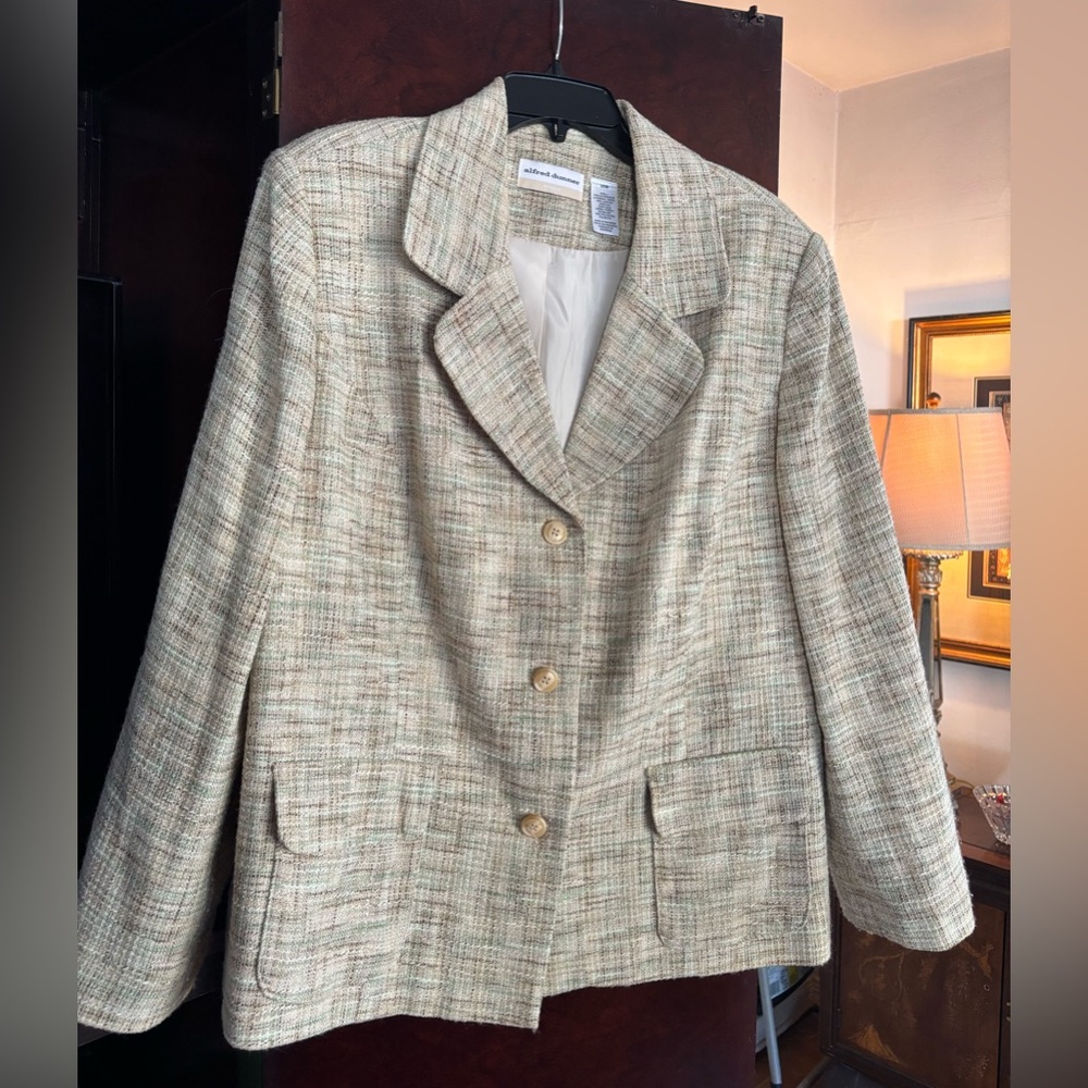 Alfred Dunner Size 20W Women’s Chic Tweed Blazer with Buttons